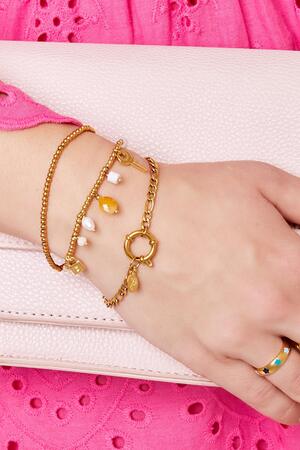Perles de bracelet en acier inoxydable Or h5 Image2